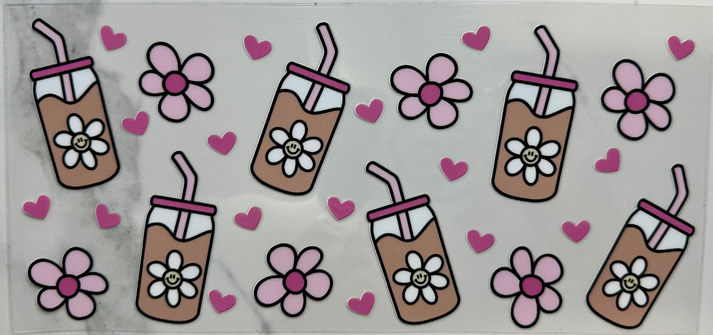 Coffee Drink with Flowers