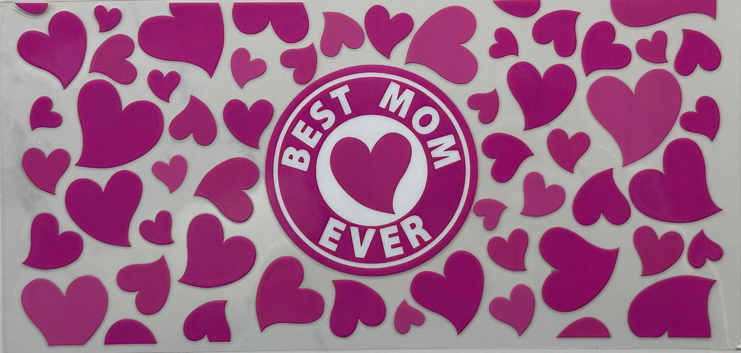 Best Mom Ever with Pink hearts