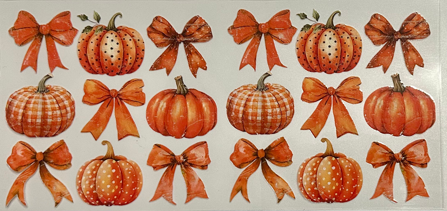Orange Bows and Pumpkins