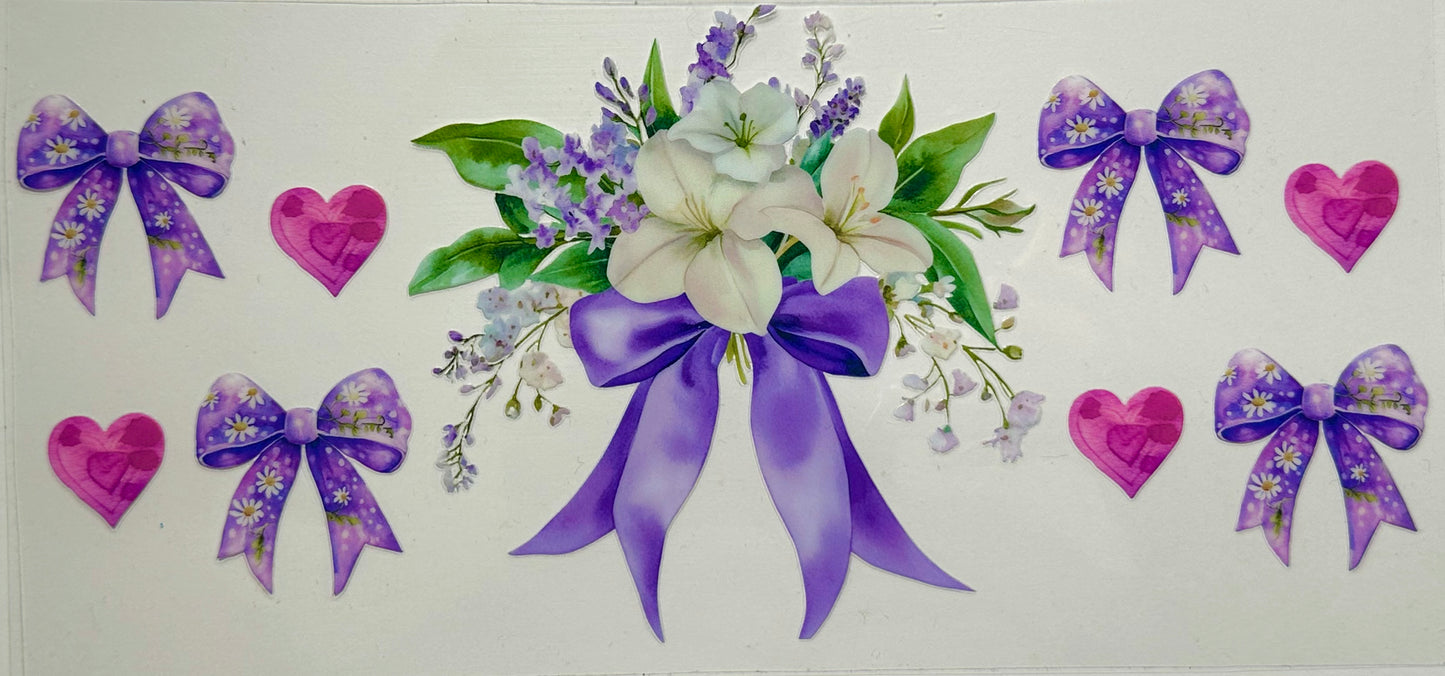 Purple Flower Bows