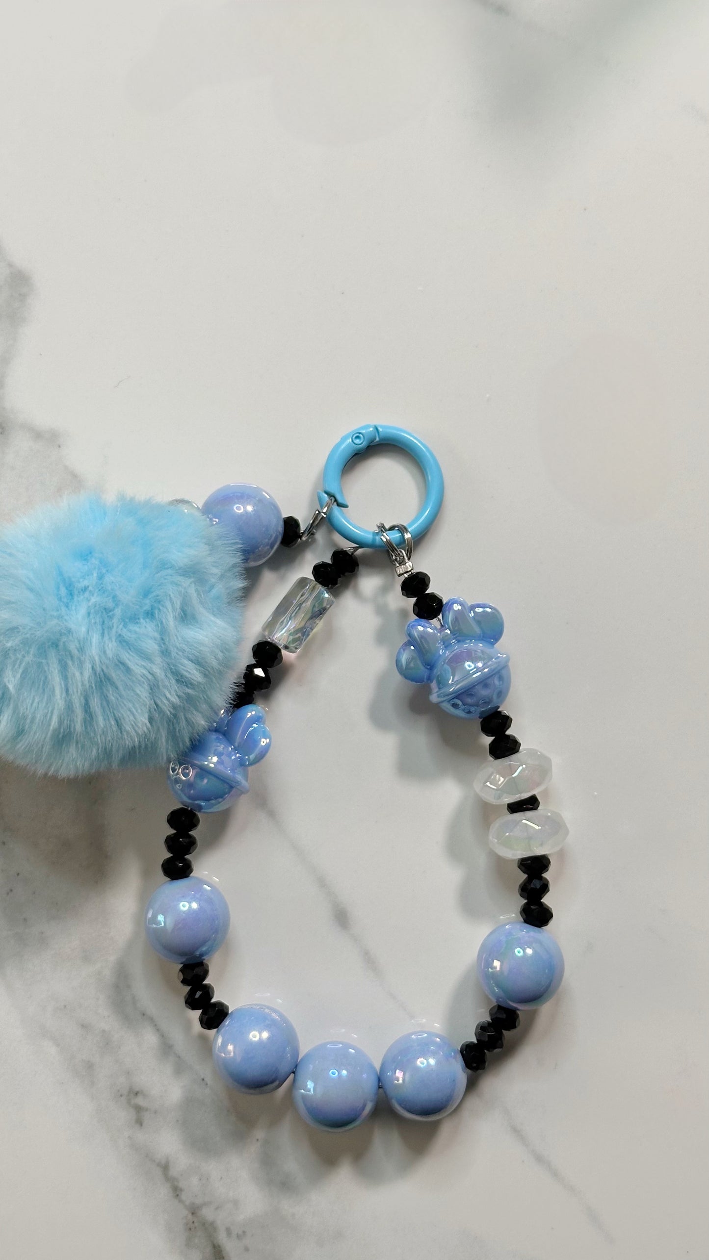 Blue Puff Keychain
