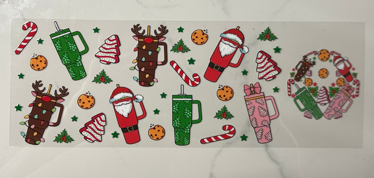 Christmas Stanley With Lid Wrap Design