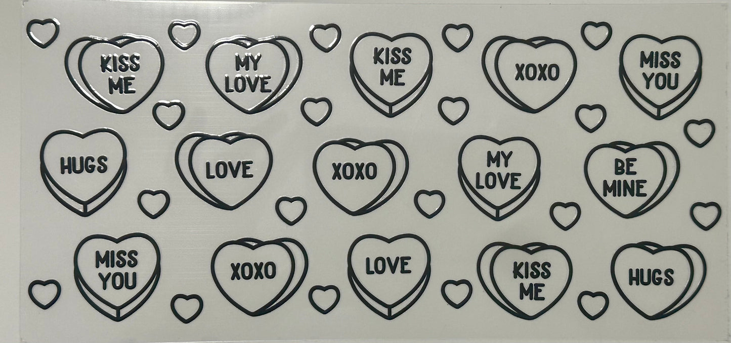 Black Valentine Hearts