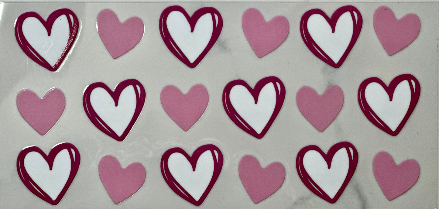 Pink & White Hearts