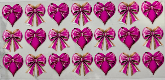 Pink and Gold Hearts & Bows