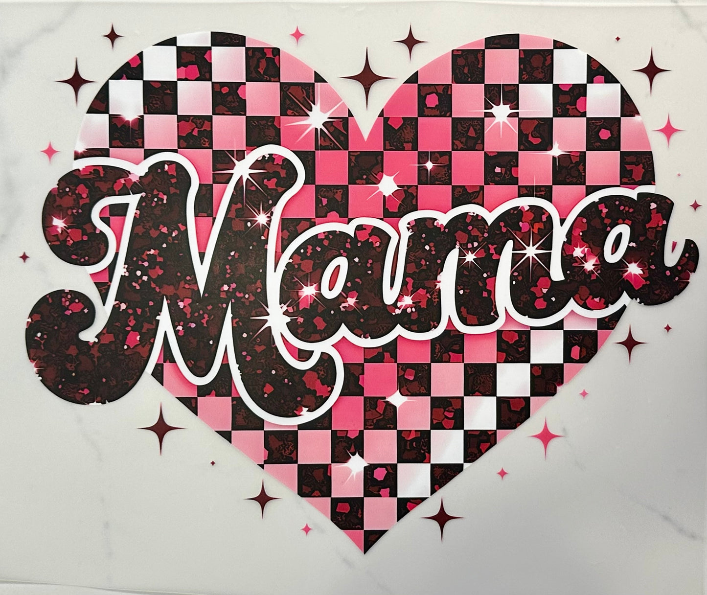 Pink & Red Checkered Mama DTF