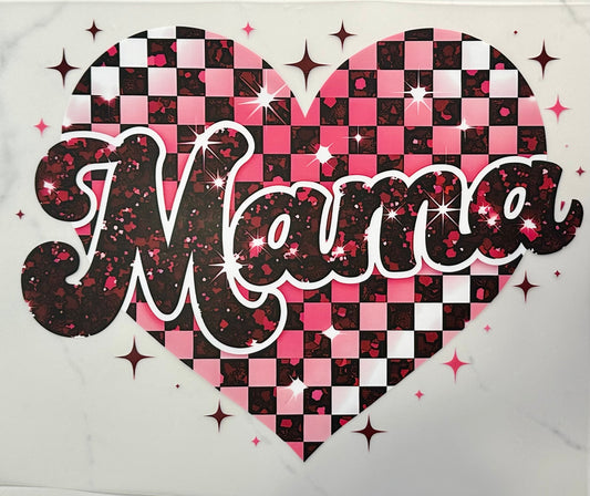 Pink & Red Checkered Mama DTF