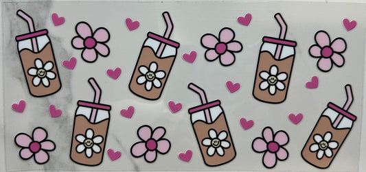 Coffee Drink with Flowers