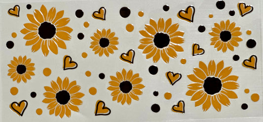 Sunflower and Hearts