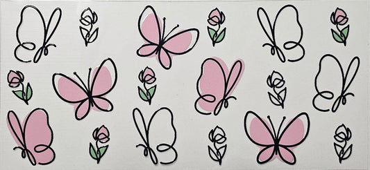 Pink and Black Butterflies