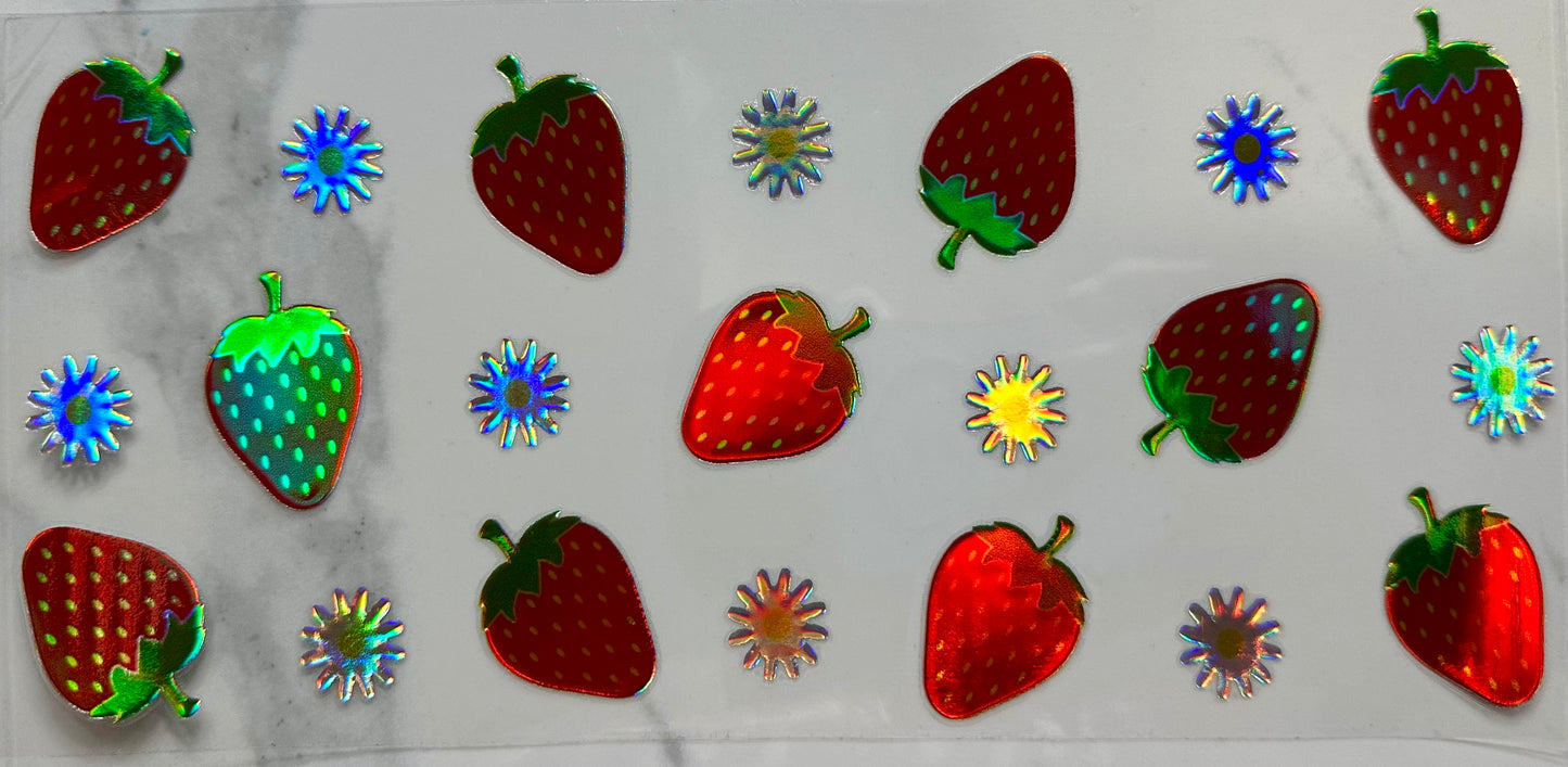 Holographic Strawberries and Flowers