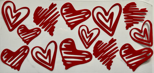 Red Scratch Hearts