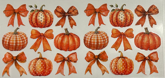 Orange Bows and Pumpkins
