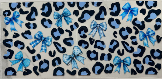 Blue Cheetah Bows