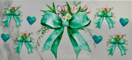 Green Bows and Flowers