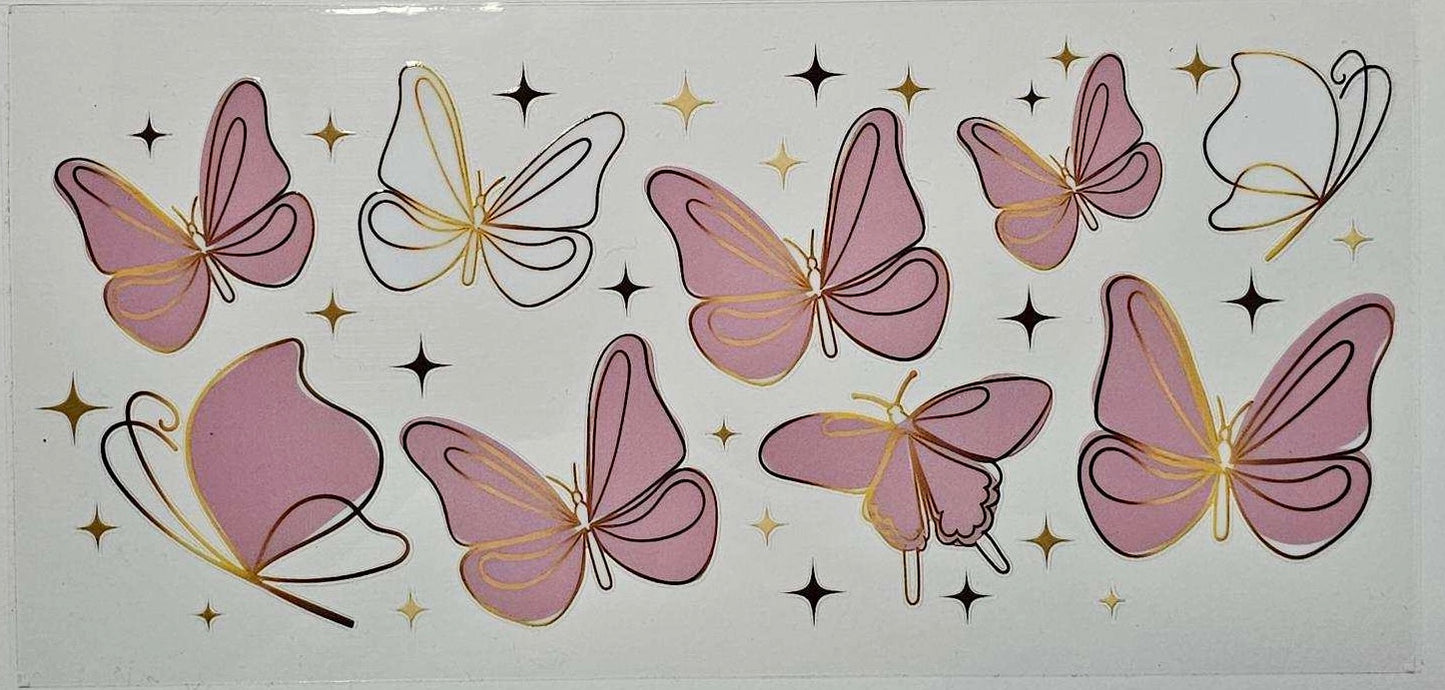 Pink and Gold Butterflies