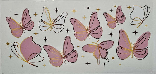 Pink and Gold Butterflies