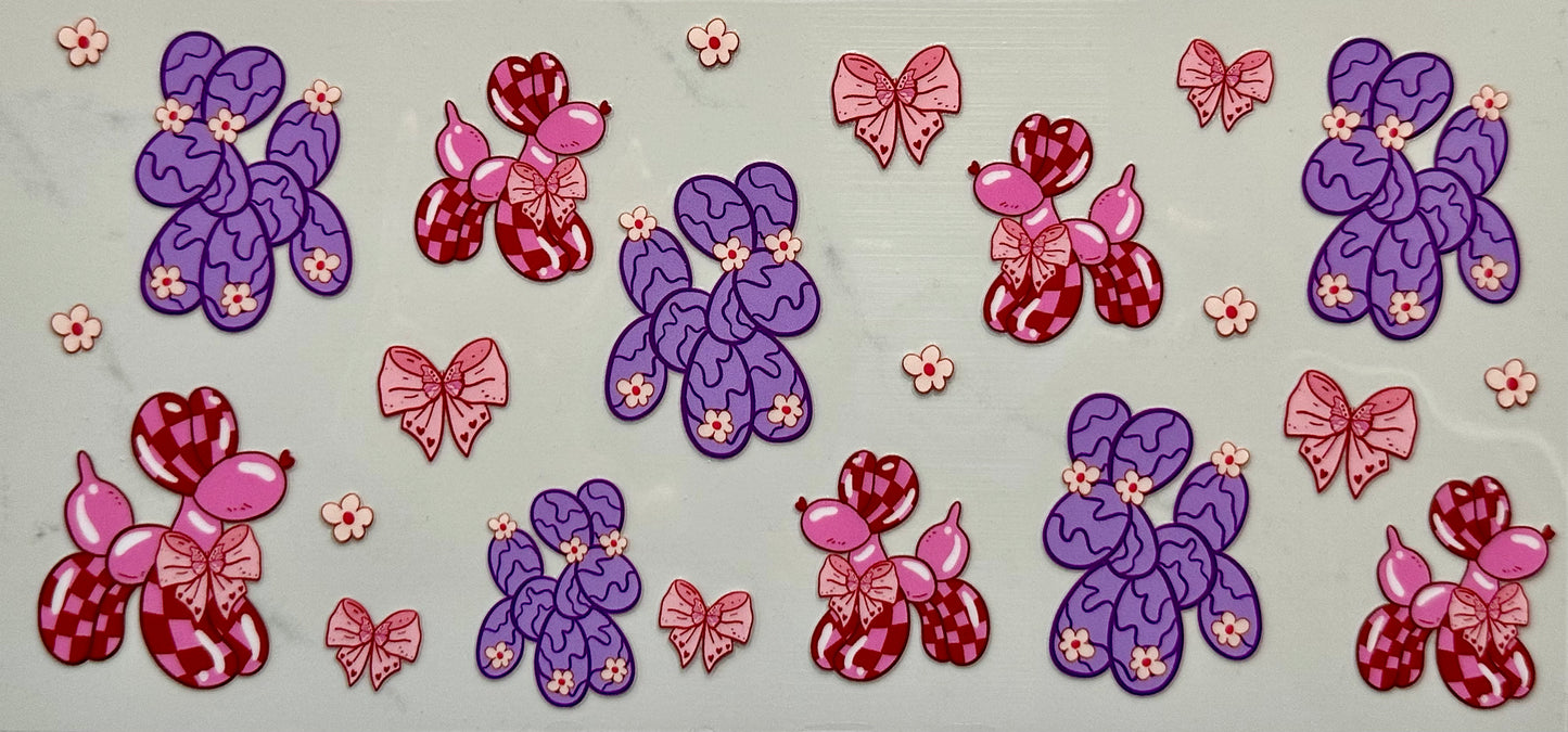 Pink & Purple Dog Balloons