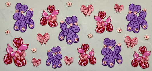 Pink & Purple Dog Balloons