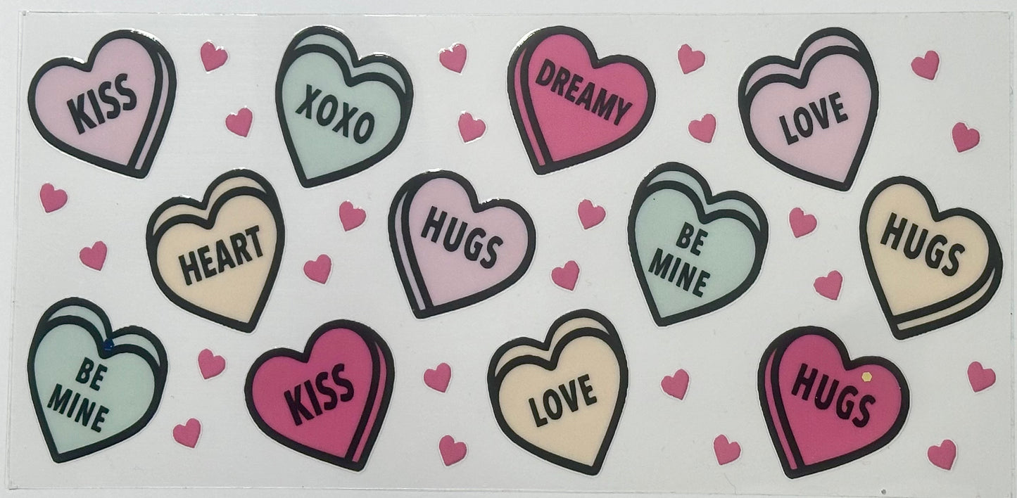 Colorful Valentines Candy Hearts