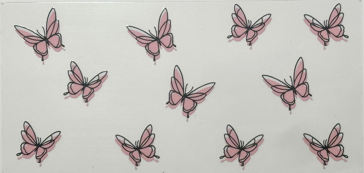 Pink and Black Butterflies