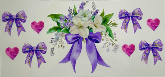 Purple Flower Bows