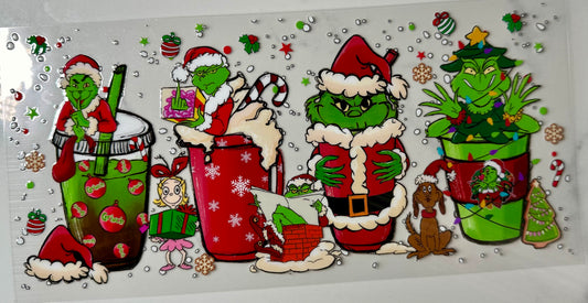 Christmas Grinch Drink Design