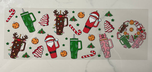 Christmas Stanley With Lid Wrap Design
