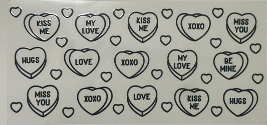 Black Valentine Hearts