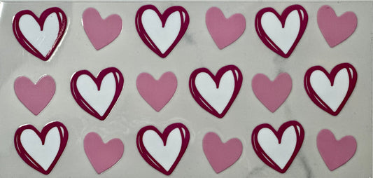 Pink & White Hearts