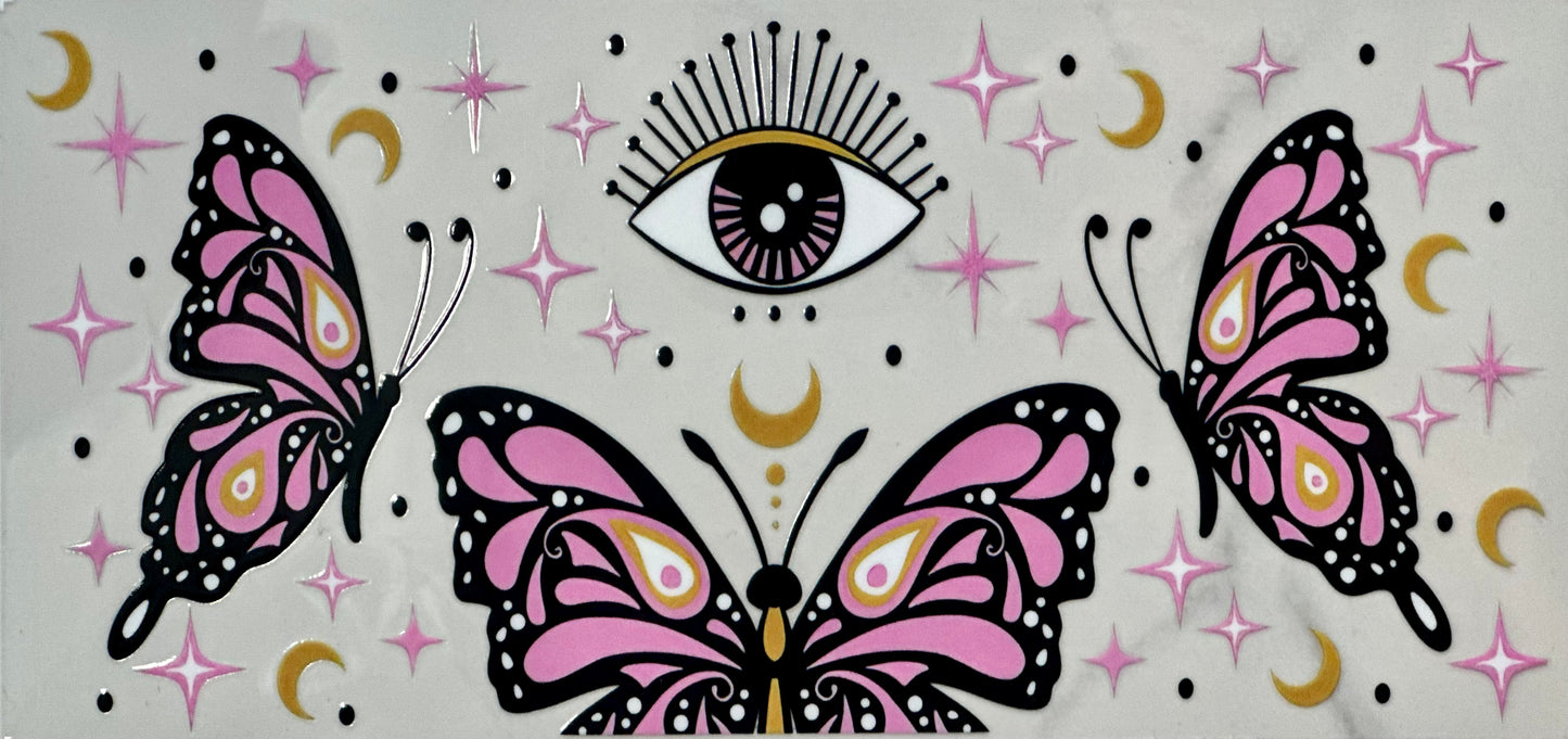 Pink Evil Eye Butterfly