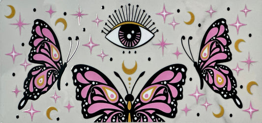 Pink Evil Eye Butterfly