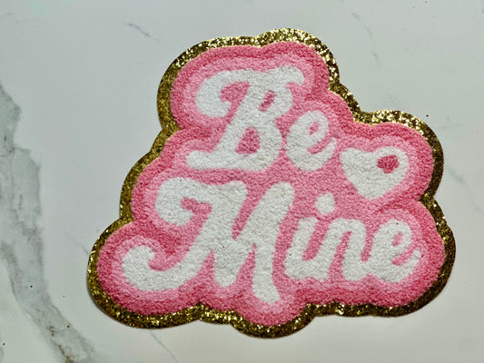 Pink & Gold Be Mine Patch