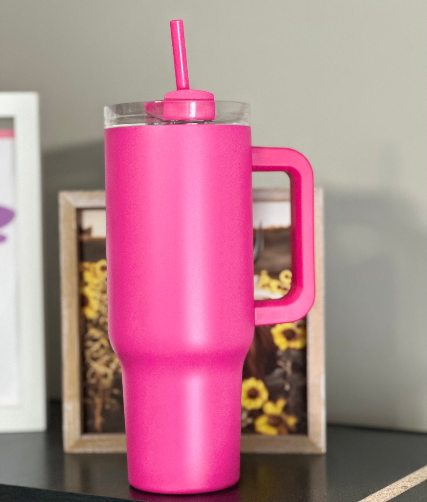 40oz Dark Pink Tumbler